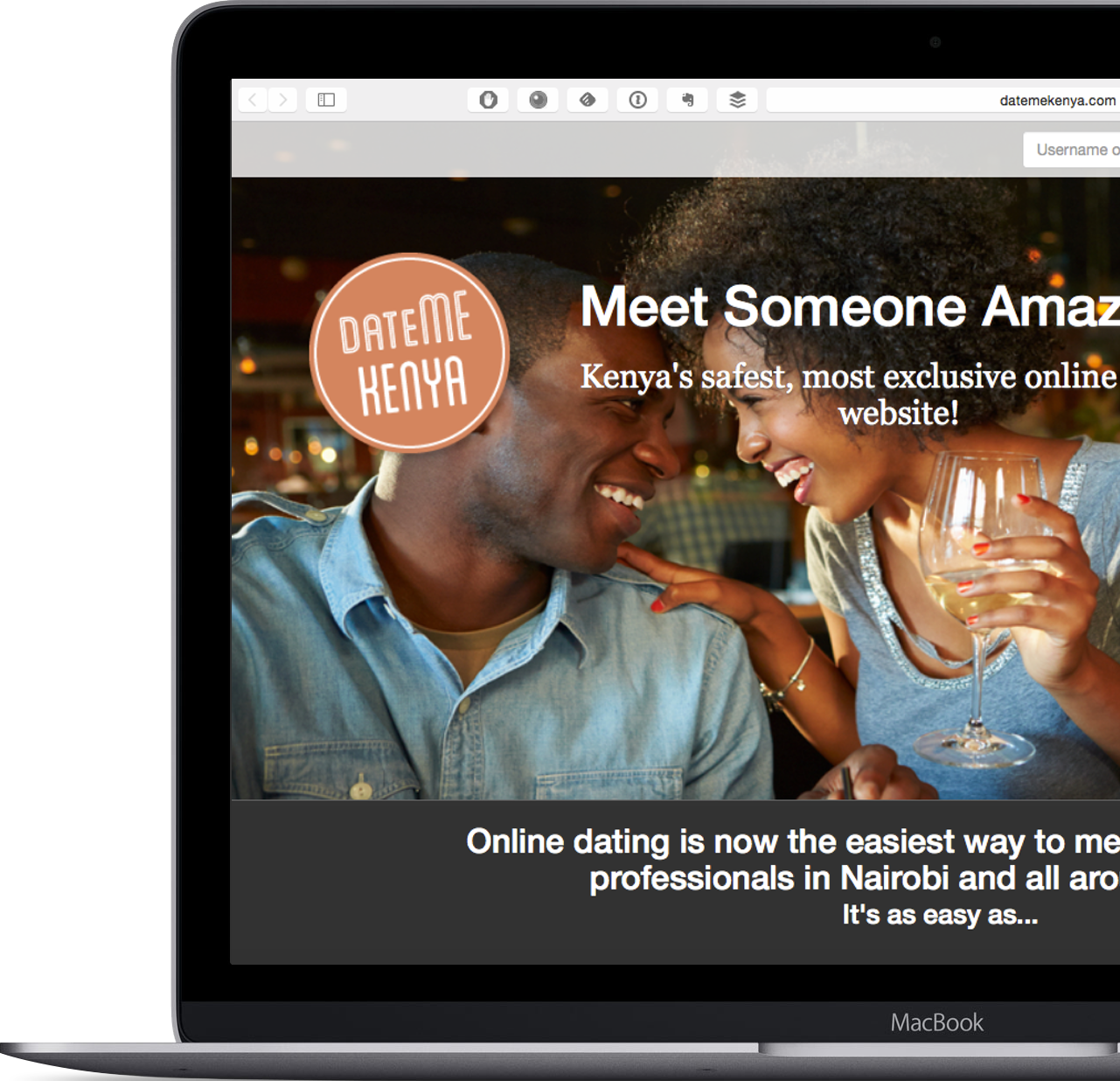 DateME Kenya landing page